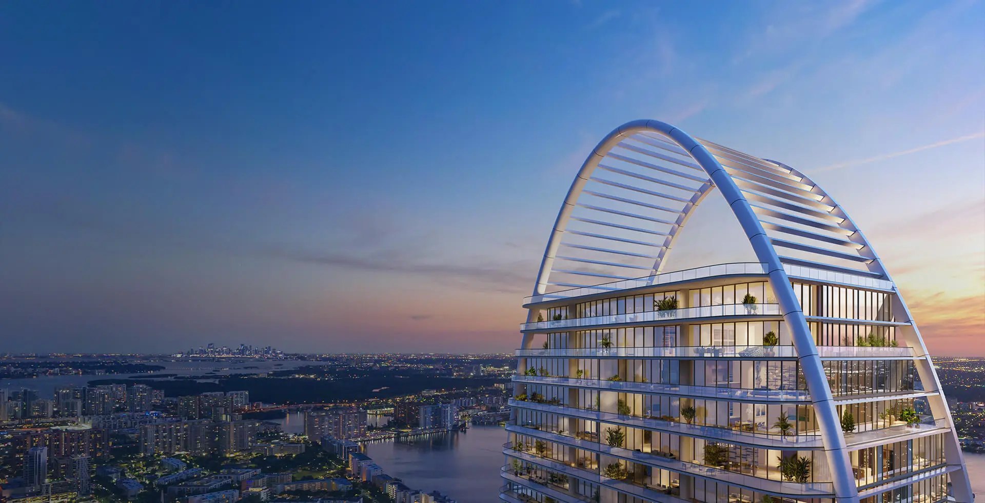 Vista aérea de St. Regis Residences Sunny Isles oceanfront
