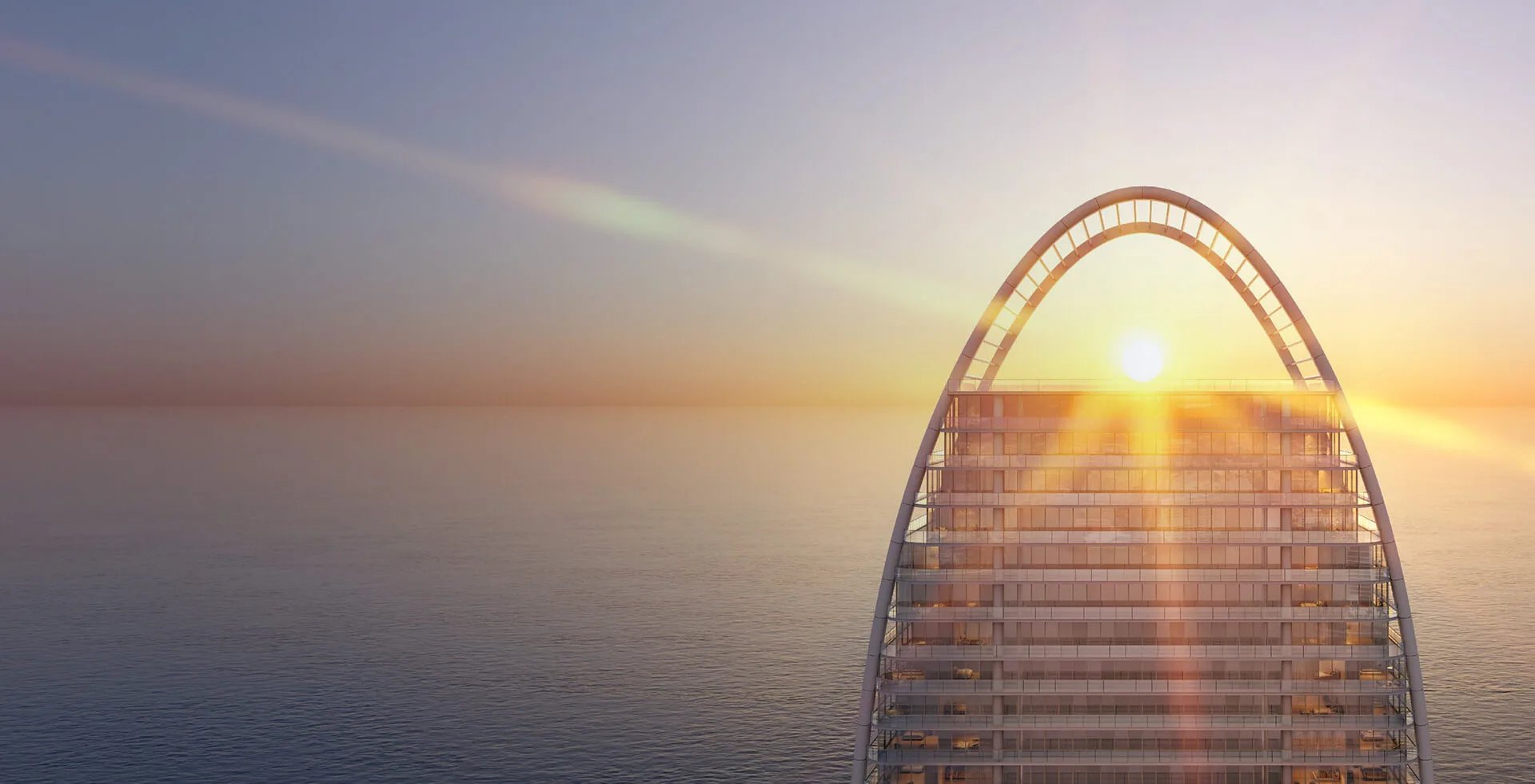 St. Regis Residences Sunny Isles al atardecer